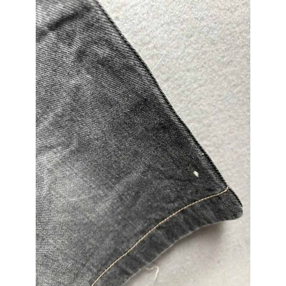 Raw Blue Jeans Mens W34 L34 Gray Cargo Pants Patchwork Badge Streetwear Y2K